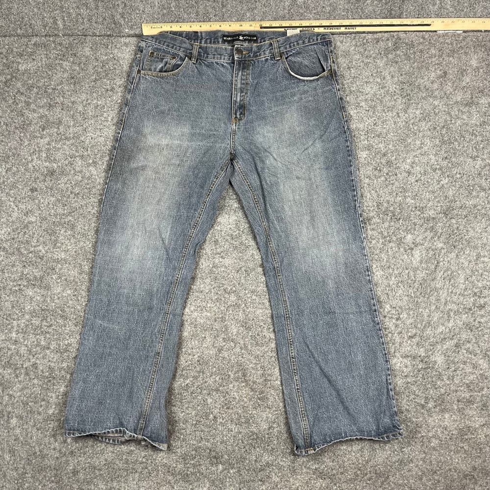 Beverly Hills‎ Polo Club Jeans Mens Size 38x32 Blue Straight Leg Casual Cotton